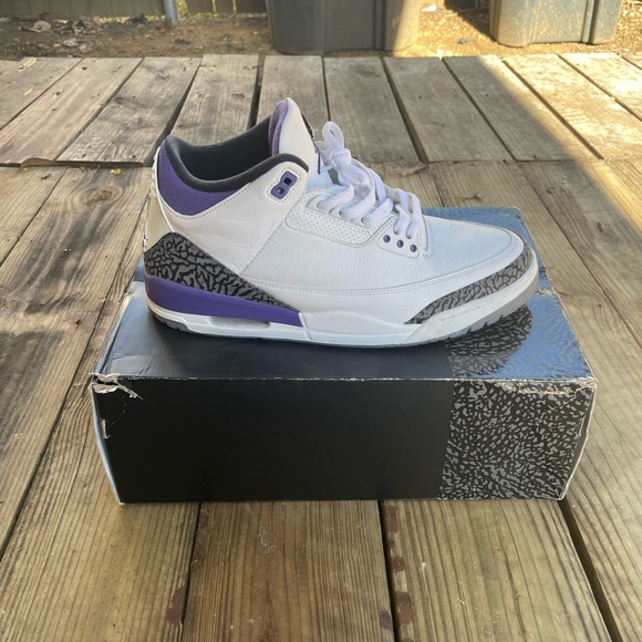 jordan 3 purple and white